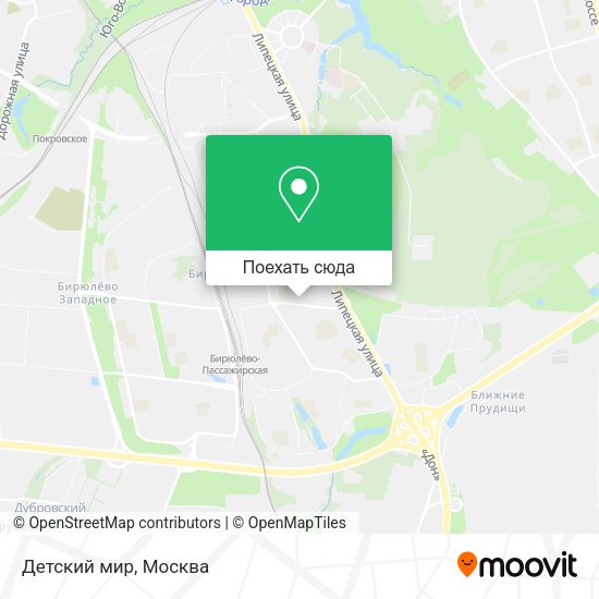 Карта Детский мир