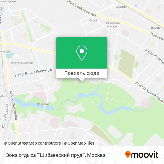 Карта Зона отдыха ""Шибаевский пруд""