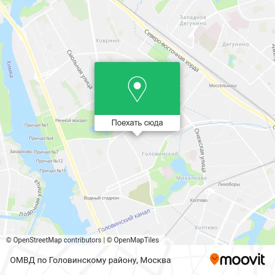 Карта ОМВД по Головинскому району