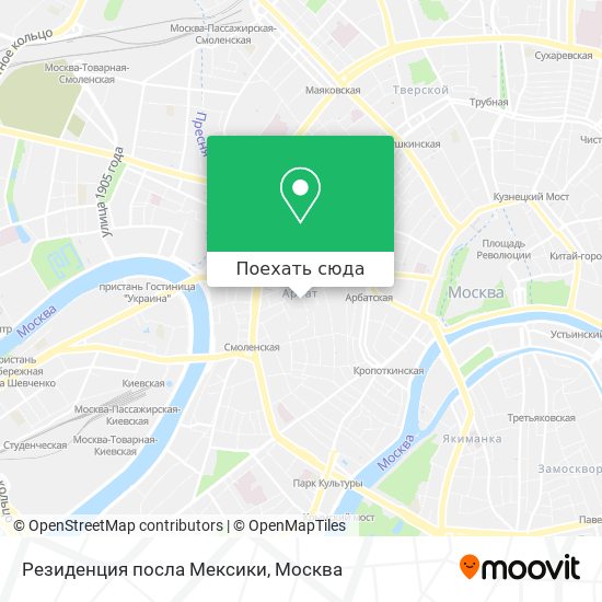 Карта Резиденция посла Мексики