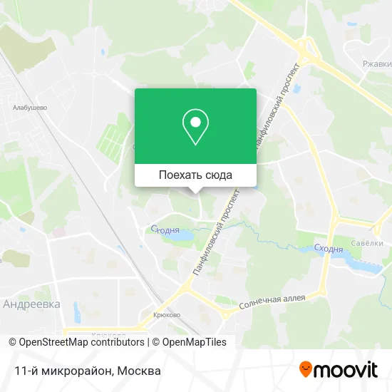 Карта 11-й микрорайон