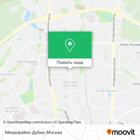 Карта Микрорайон Дубки