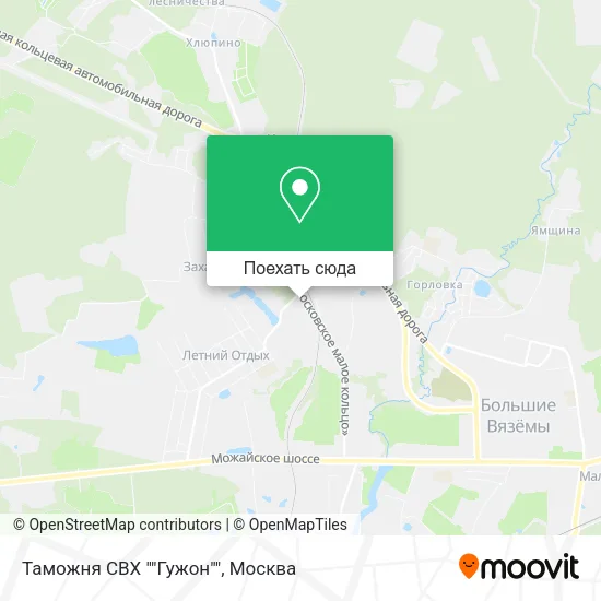 Карта Таможня СВХ ""Гужон""