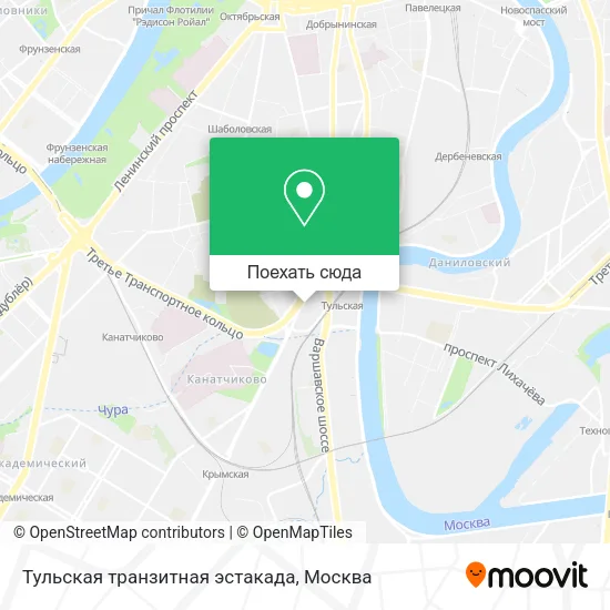 Карта Тульская транзитная эстакада