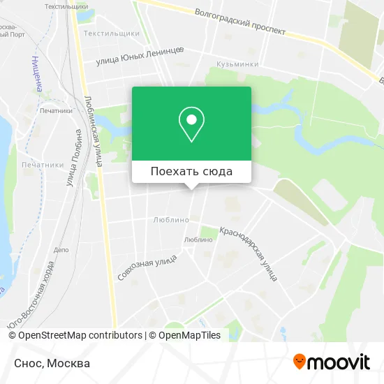 Карта Снос