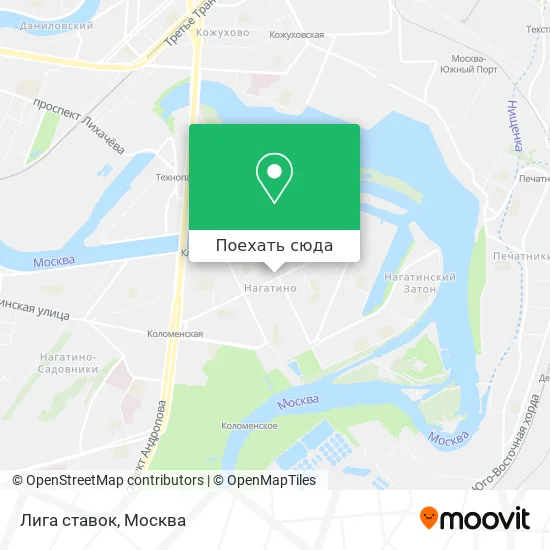 Карта Лига ставок