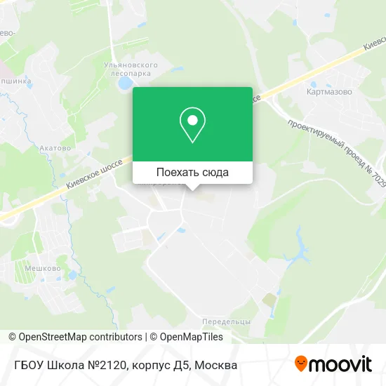 Карта ГБОУ Школа №2120, корпус Д5