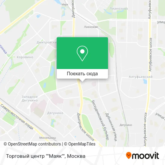 Карта Торговый центр ""Маяк""