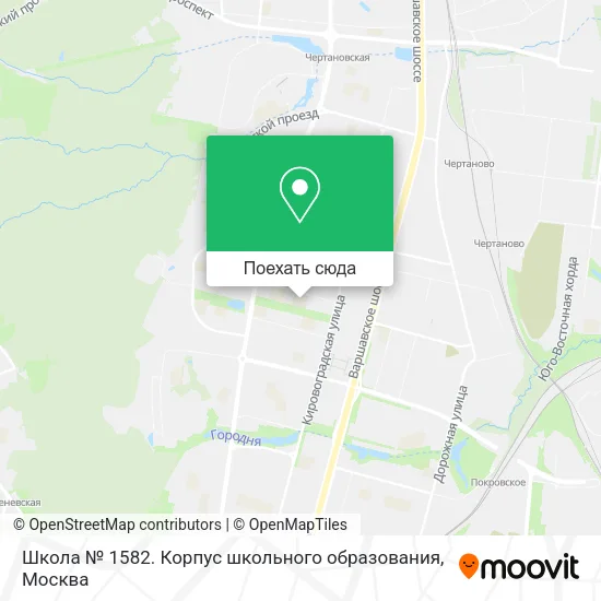 Карта Школа № 1582. Корпус школьного образования