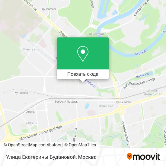 Карта Улица Екатерины Будановой