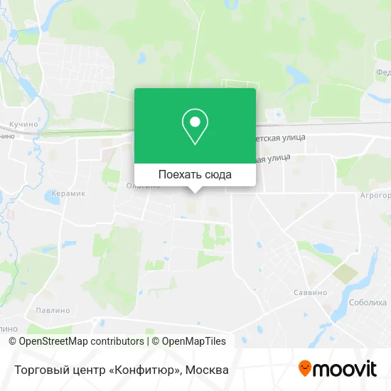 Карта Торговый центр «Конфитюр»