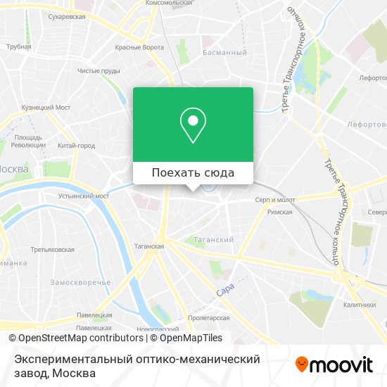 Карта Экспериментальный оптико-механический завод