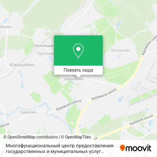 Карта Многофункциональный центр предоставления государственных и муниципальных услуг Марушкино