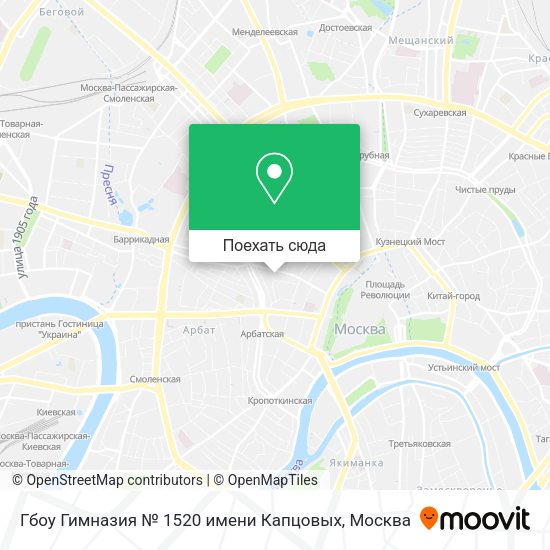 Карта Гбоу Гимназия № 1520 имени Капцовых