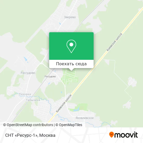 Карта СНТ «Ресурс-1»