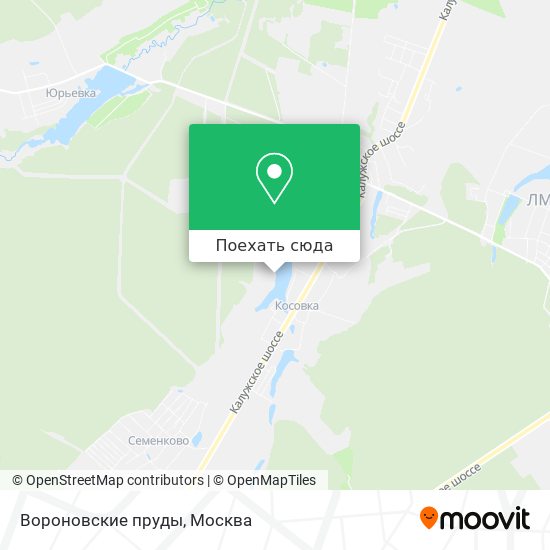 Карта Вороновские пруды