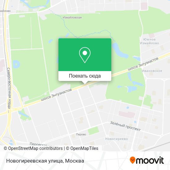 Карта Новогиреевская улица