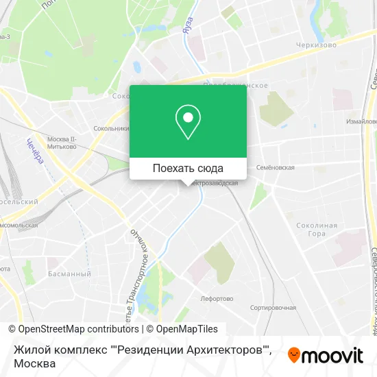 Карта Жилой комплекс ""Резиденции Архитекторов""