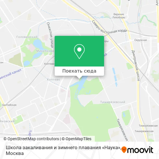 Карта Школа закаливания и зимнего плавания «Наука»