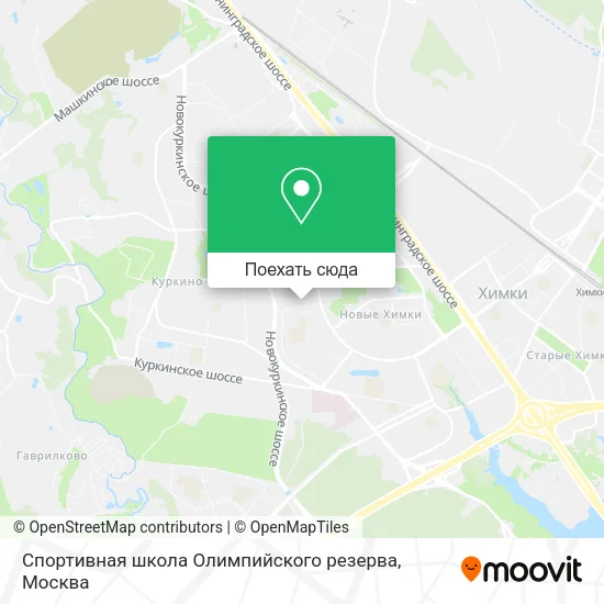 Карта Спортивная школа Олимпийского резерва