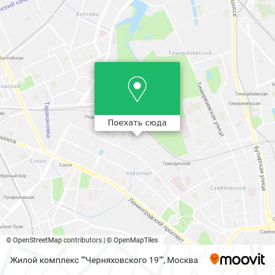 Карта Жилой комплекс ""Черняховского 19""