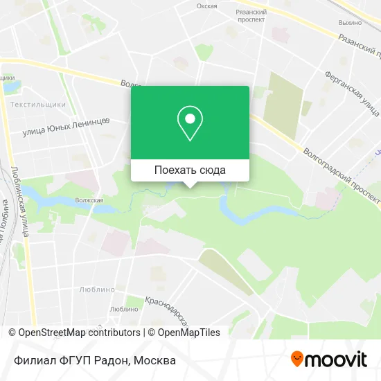 Карта Филиал ФГУП Радон