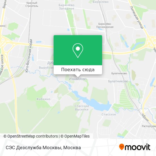Карта СЭС Дезслужба Москвы