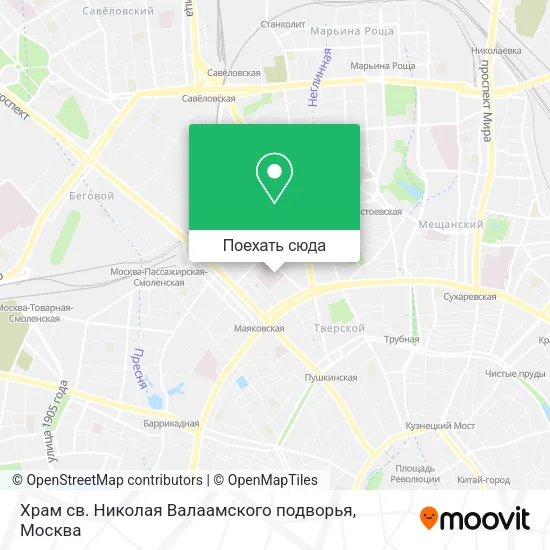Карта Храм св. Николая Валаамского подворья