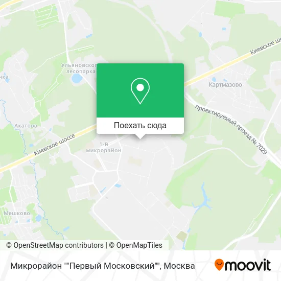Карта Микрорайон ""Первый Московский""