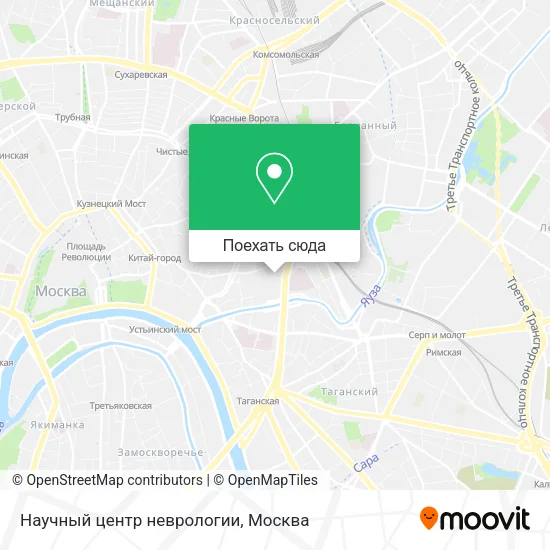 Карта Научный центр неврологии