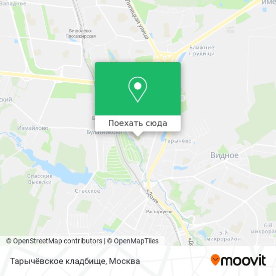 Карта Тарычёвское кладбище