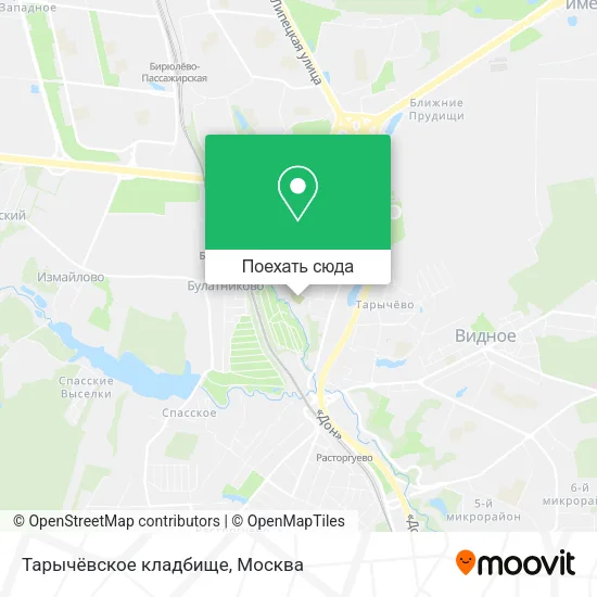 Карта Тарычёвское кладбище