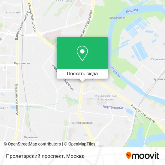 Карта Пролетарский проспект