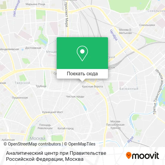 Карта Аналитический центр при Правительстве Российской Федерации