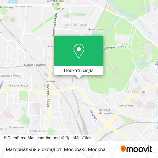 Карта Материальный склад ст. Москва-3