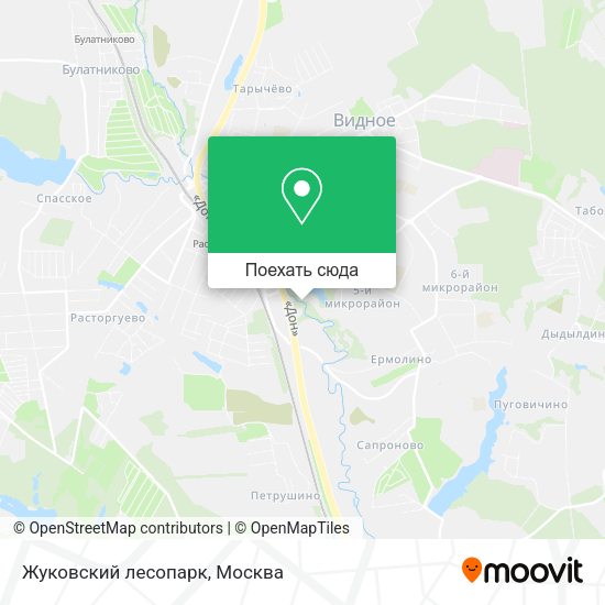 Карта Жуковский лесопарк