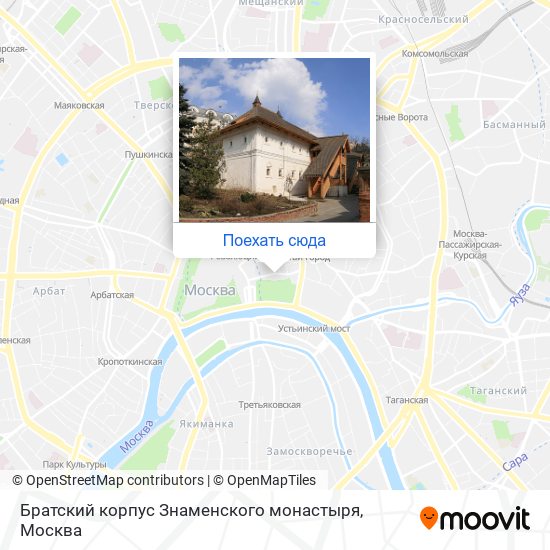 Карта Братский корпус Знаменского монастыря