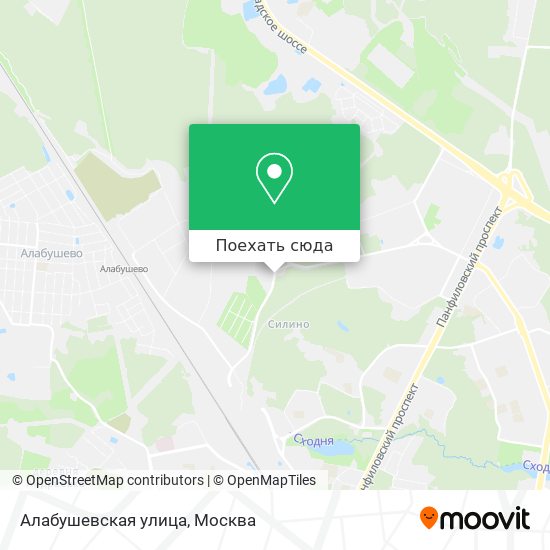 Карта Алабушевская улица
