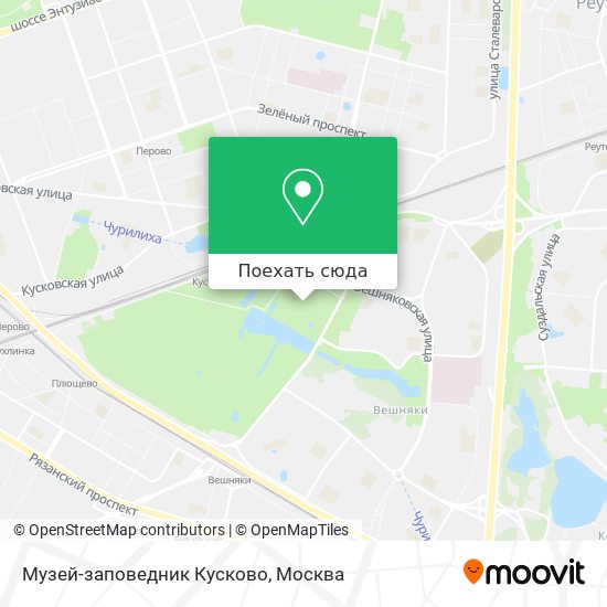 Карта Музей-заповедник Кусково