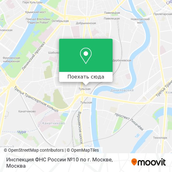 Карта Инспекция ФНС России №10 по г. Москве