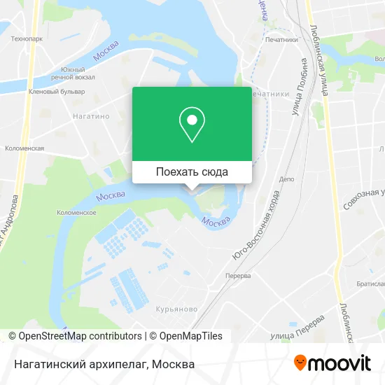 Карта Нагатинский архипелаг