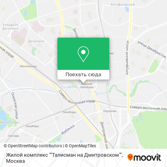 Карта Жилой комплекс ""Талисман на Дмитровском""