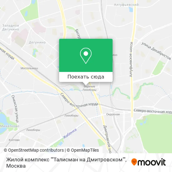Карта Жилой комплекс ""Талисман на Дмитровском""