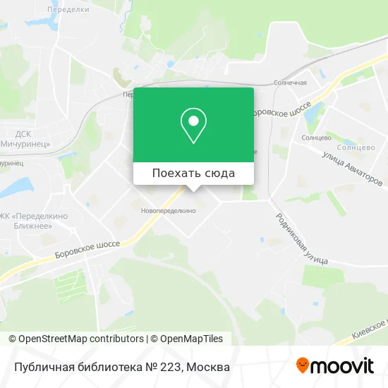Карта Публичная библиотека № 223