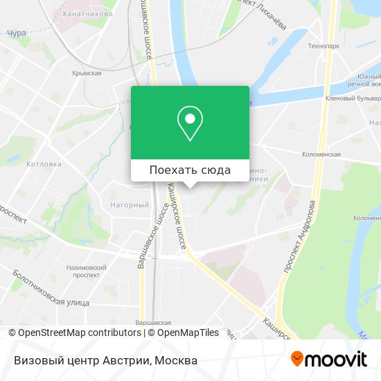 Карта Визовый центр Австрии