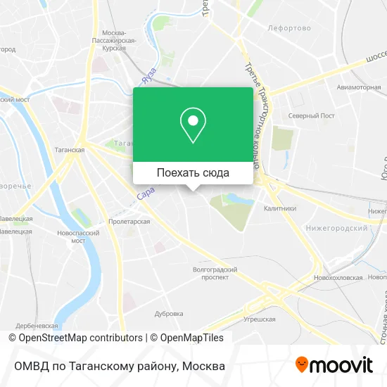 Карта ОМВД по Таганскому району