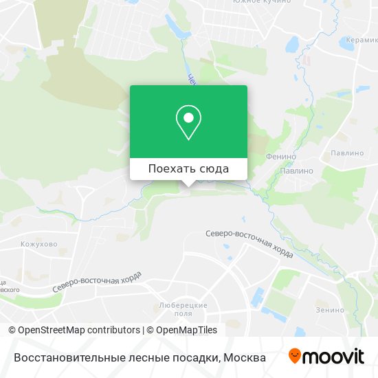Карта Восстановительные лесные посадки