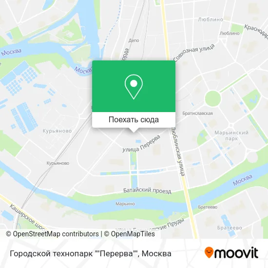 Карта Городской технопарк ""Перерва""