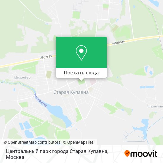 Карта Центральный парк города Старая Купавна