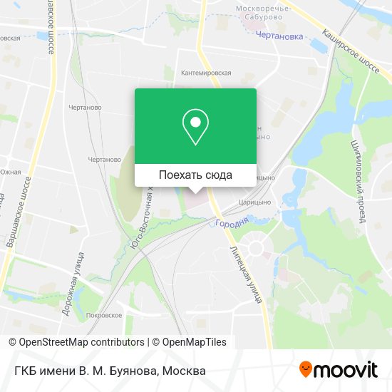 Карта ГКБ имени В. М. Буянова